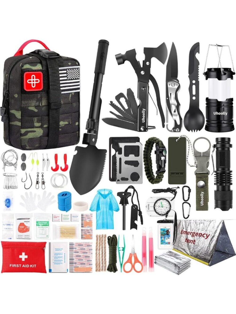 Ultimate Survival Kit - 252 pcs Emergency Gear & Mini First Aid for Outdoor